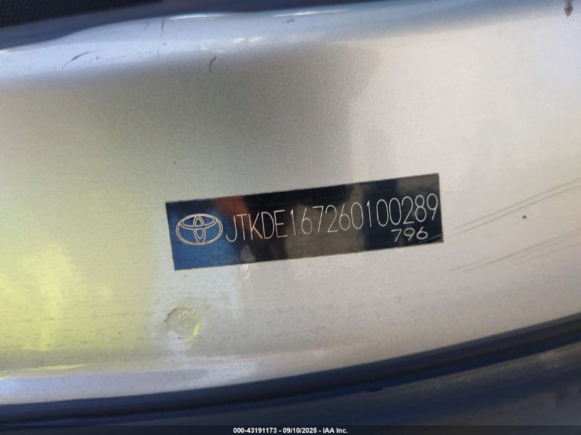 2006 Scion Tc VIN: JTKDE167260100289 Lot: 43191173