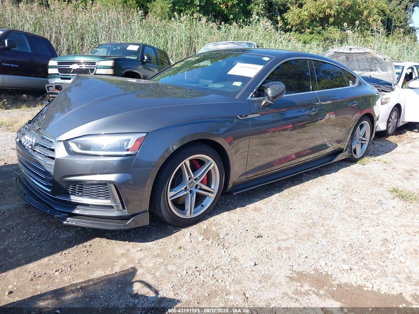2018 Audi S5 3.0 3.0t Premium Plus Grey Lot 111043191195 Vin WAUC4CF59JA032007