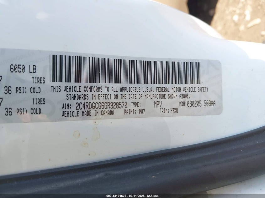 2016 DODGE GRAND CARAVAN SXT - 2C4RDGCG6GR328570