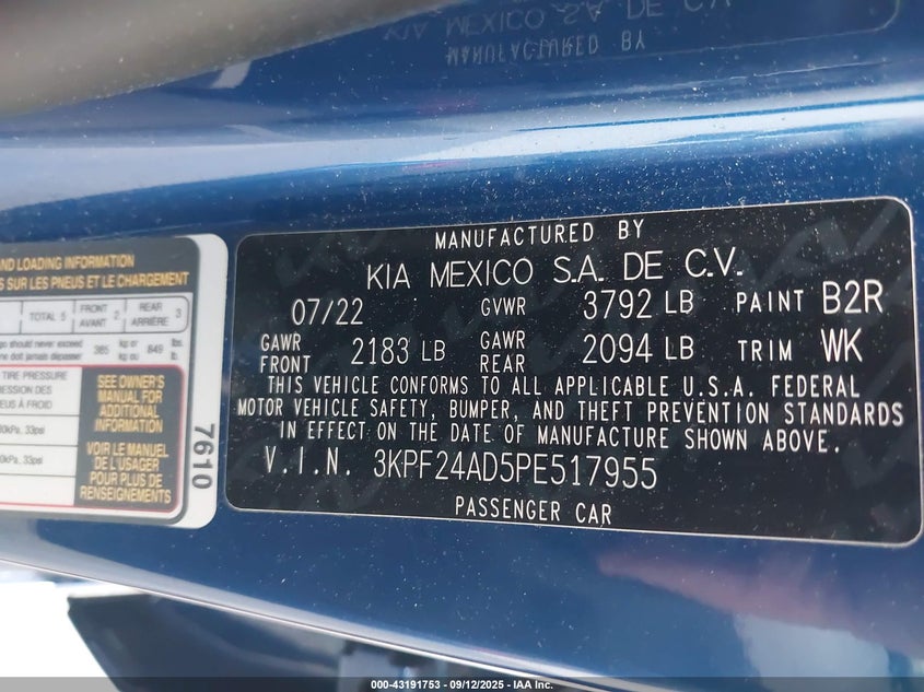 2023 KIA FORTE LXS - 3KPF24AD5PE517955