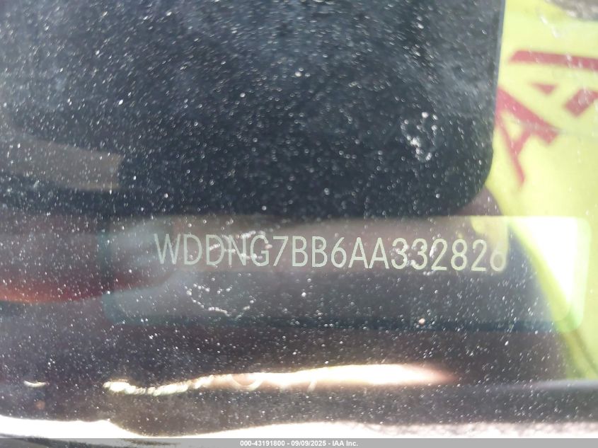 2010 Mercedes-Benz S 550 VIN: WDDNG7BB6AA332826 Lot: 43191800