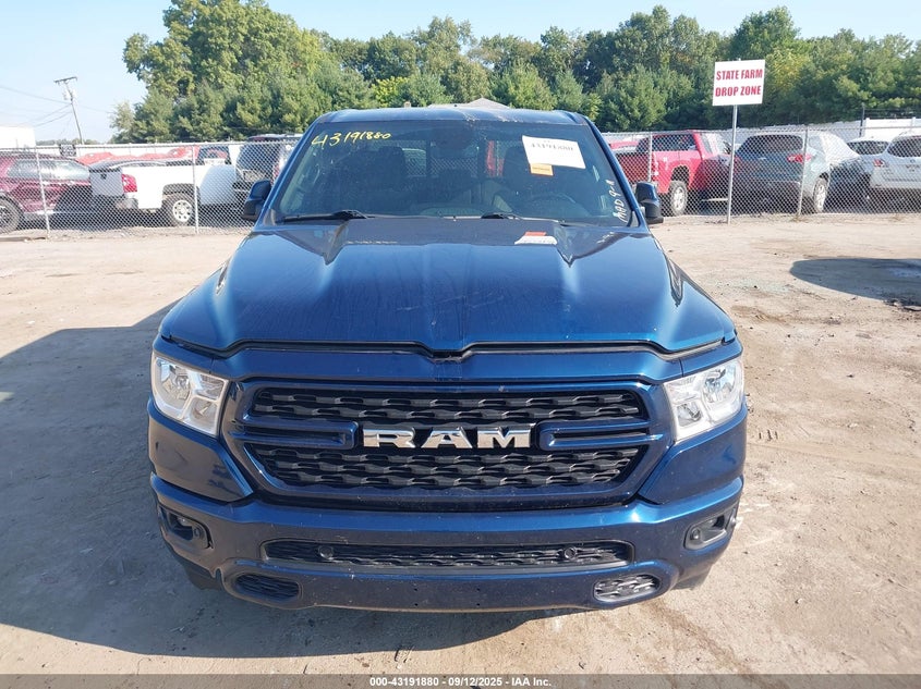 2022 Ram 1500 Big Horn 4X4 5'7 Box VIN: 1C6RRFFG8NN313948 Lot: 43191880