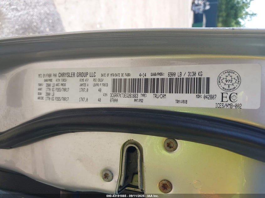 2014 RAM 1500 ST - 3C6RR7KT3EG261663