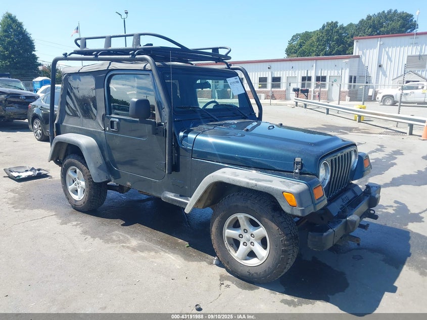2005 Jeep Wrangler X green cabrio gasoline 1J4FA39SX5P340004 photo #1