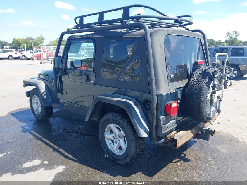 2005 Jeep Wrangler X green cabrio gasoline 1J4FA39SX5P340004 photo #4