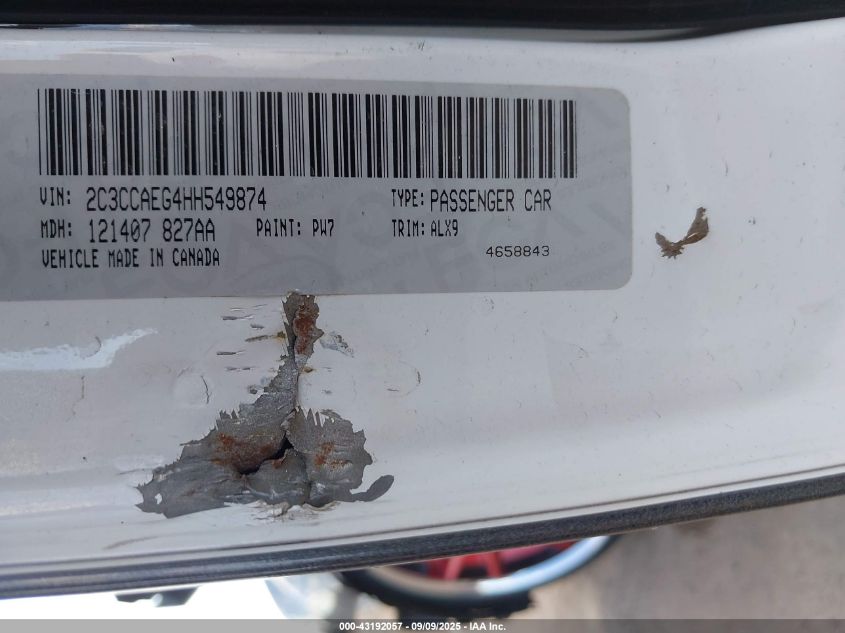 2017 Chrysler 300C VIN: 2C3CCAEG4HH549874 Lot: 43192057