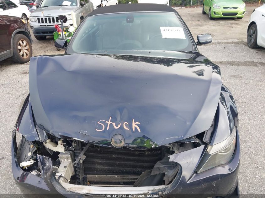 2006 BMW 650I VIN: WBAEK134X6CN78826 Lot: 43192148