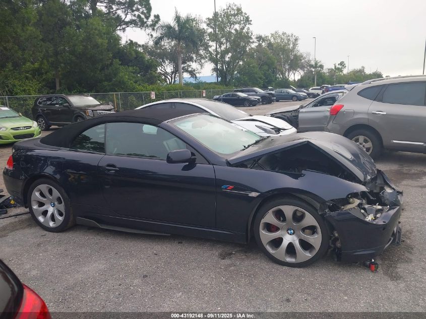 2006 BMW 650I VIN: WBAEK134X6CN78826 Lot: 43192148
