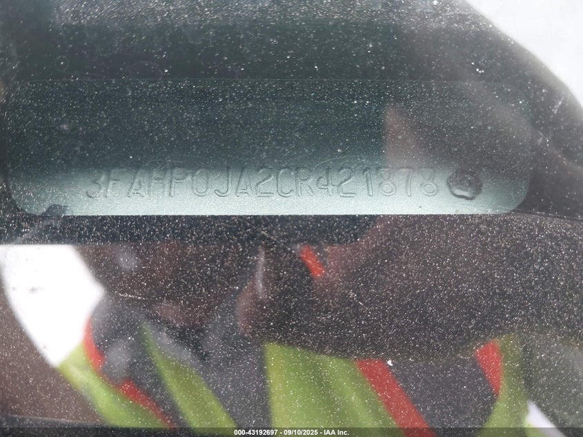 2012 Ford Fusion Sel VIN: 3FAHP0JA2CR421878 Lot: 43192697