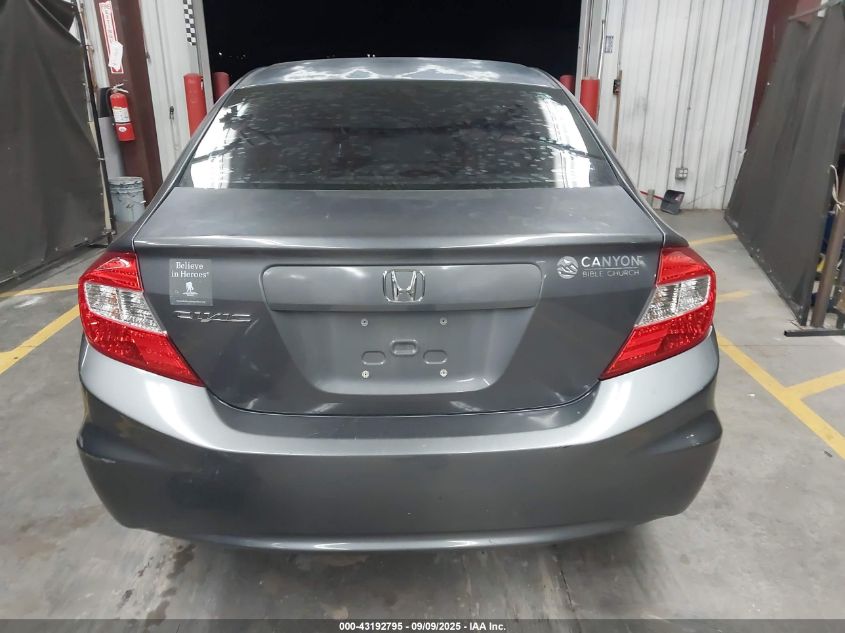 2012 Honda Civic Lx VIN: 2HGFB2F50CH574845 Lot: 43192795