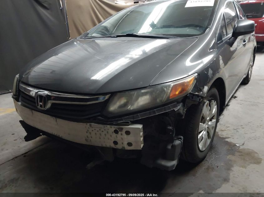 2012 Honda Civic Lx VIN: 2HGFB2F50CH574845 Lot: 43192795