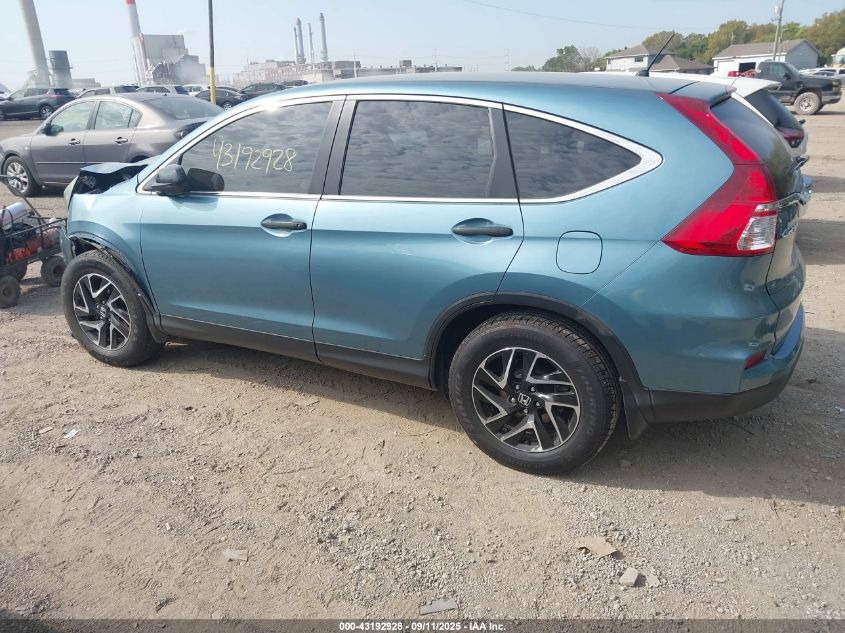 2016 Honda Cr-V Se VIN: 5J6RM4H47GL036197 Lot: 43192928