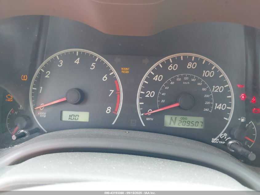 2009 Toyota Corolla VIN: JTDBL40E499018951 Lot: 43193366