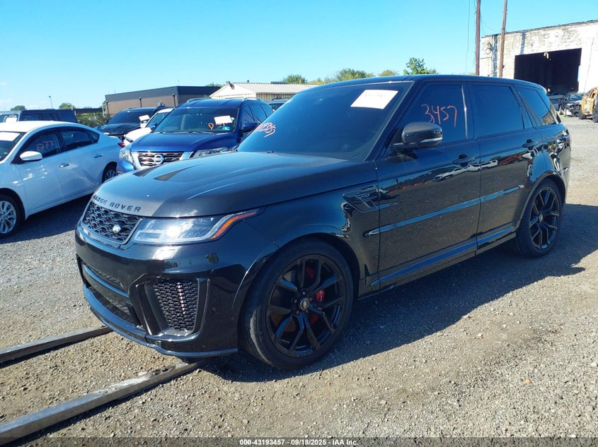 Vin: salwz2re9na200847, lot: 43687895, land rover range rover sport svr/svr carbon edition 20222