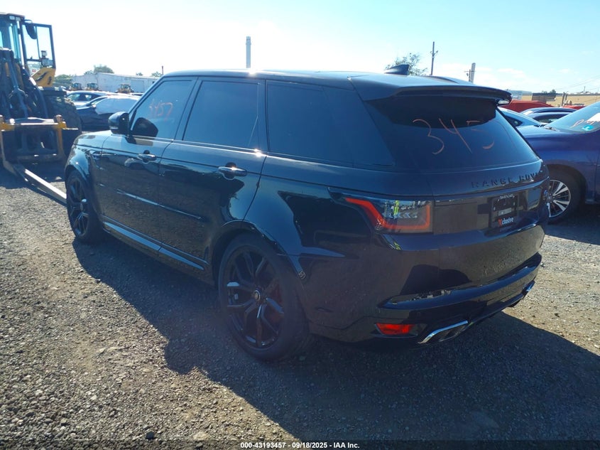 Vin: salwz2re9na200847, lot: 43687895, land rover range rover sport svr/svr carbon edition 20223