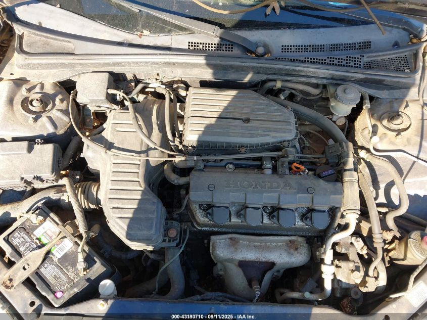 2003 Honda Civic Lx VIN: JHMES16593S001518 Lot: 43193710