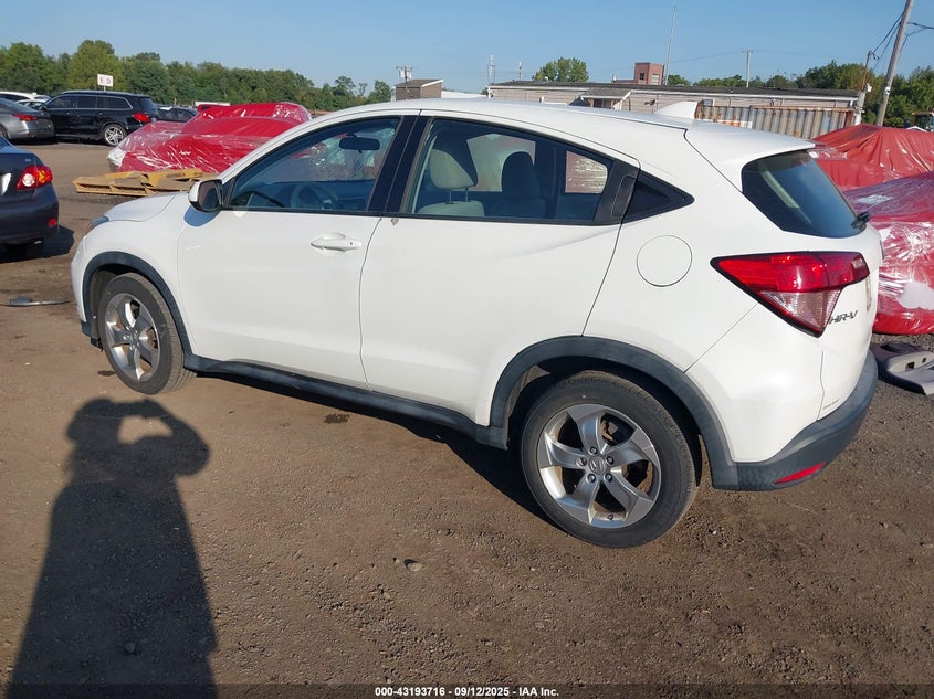 2017 Honda Hr-v 1.8 Lx White Lot 111043193716 Vin 3CZRU6H31HM732671