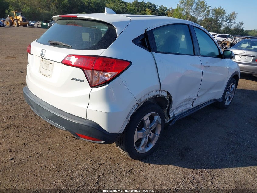 2017 Honda Hr-v 1.8 Lx White Lot 111043193716 Vin 3CZRU6H31HM732671