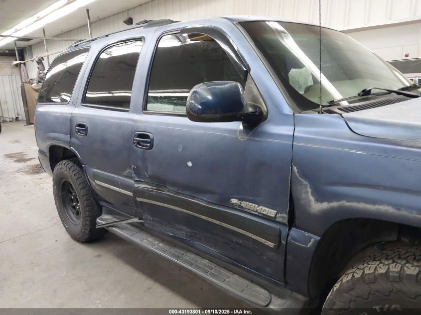 2001 Chevrolet Tahoe Lt VIN: 1GNEK13TX1J314804 Lot: 43193801