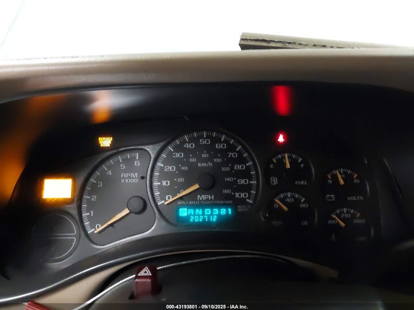 2001 Chevrolet Tahoe Lt VIN: 1GNEK13TX1J314804 Lot: 43193801