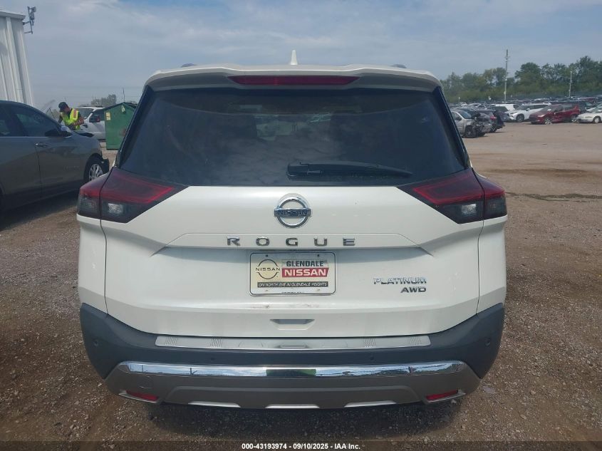 2021 Nissan Rogue Platinum Intelligent Awd VIN: JN8AT3DD7MW309062 Lot: 43193974