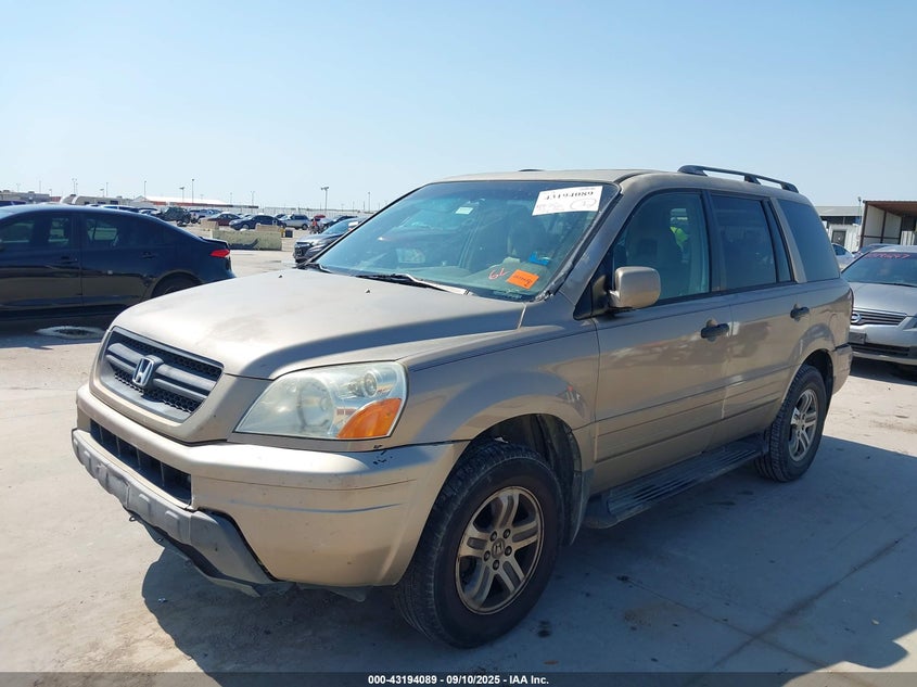 2004 Honda Pilot Ex-L beige other gasoline 2HKYF18524H574034 photo #3