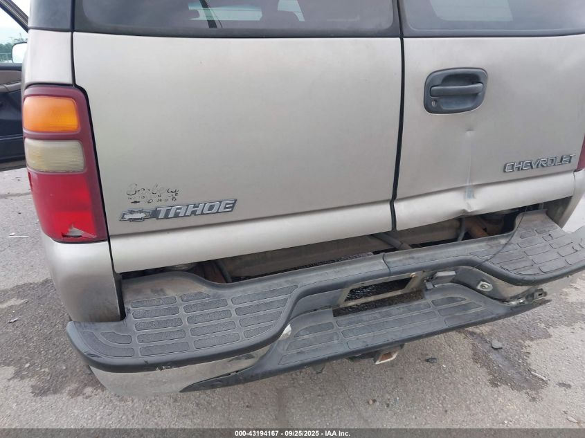 2001 Chevrolet Tahoe Ls VIN: 1GNEC13T31J217361 Lot: 43194167