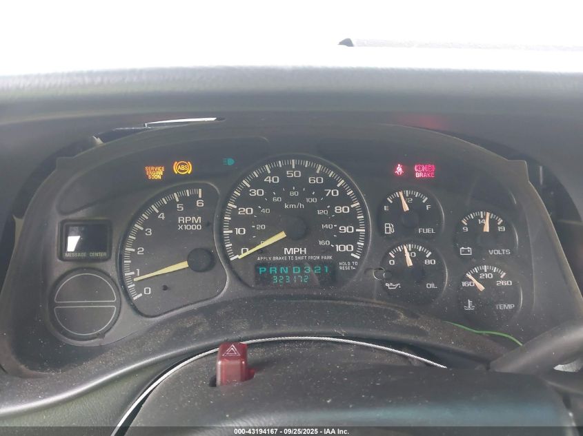 2001 Chevrolet Tahoe Ls VIN: 1GNEC13T31J217361 Lot: 43194167