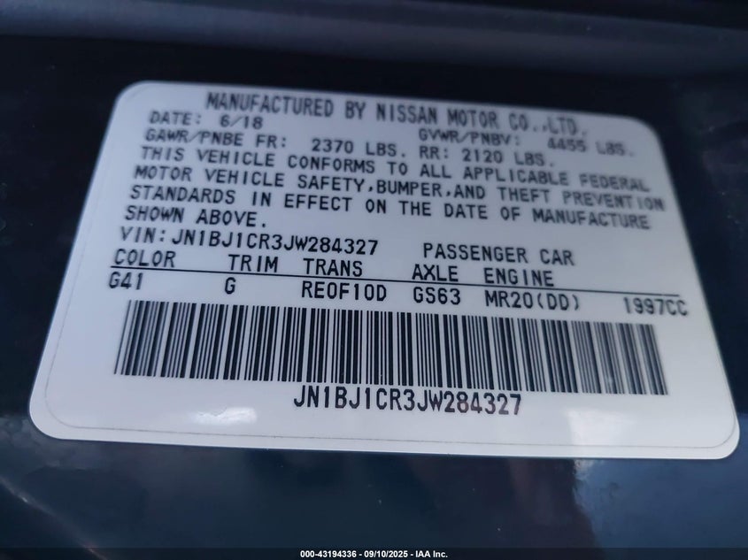 2018 NISSAN ROGUE SPORT SV - JN1BJ1CR3JW284327