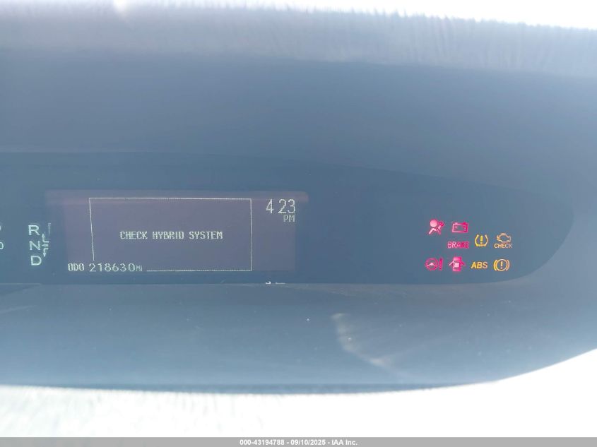 2010 Toyota Prius Iv VIN: JTDKN3DU3A5003360 Lot: 43194788