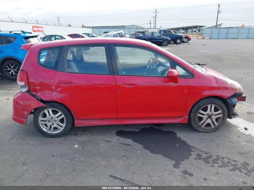 2007 Honda Fit S VIN: JHMGD38647S036882 Lot: 43194995