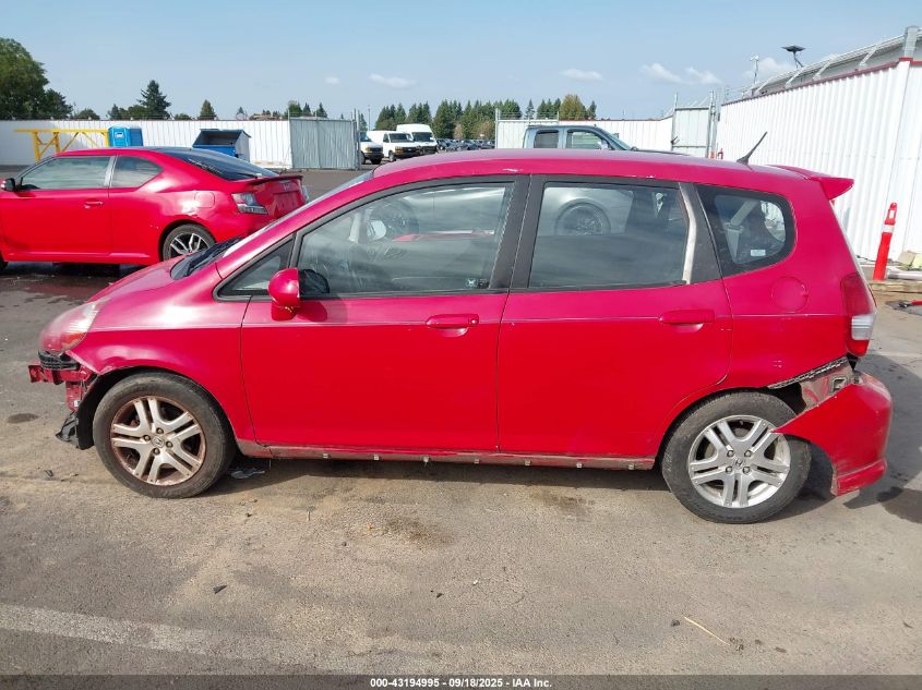 2007 Honda Fit S VIN: JHMGD38647S036882 Lot: 43194995