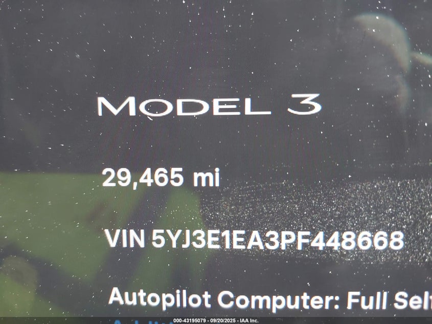 2023 Tesla Model 3 Rear-Wheel Drive VIN: 5YJ3E1EA3PF448668 Lot: 43195079