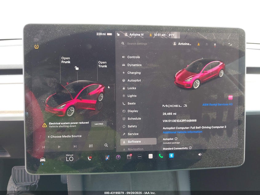 2023 Tesla Model 3 Rear-Wheel Drive VIN: 5YJ3E1EA3PF448668 Lot: 43195079