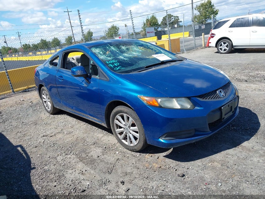 2012 Honda Civic Ex blue coupe gasoline 2HGFG3B8XCH528186 photo #1