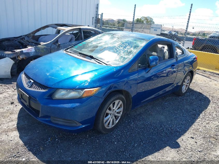2012 Honda Civic Ex blue coupe gasoline 2HGFG3B8XCH528186 photo #3