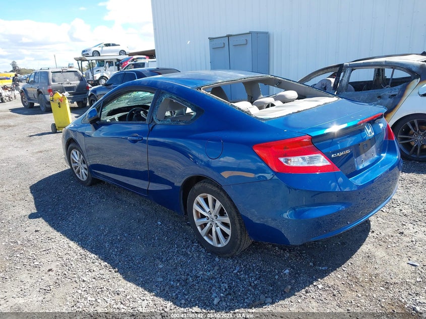 2012 Honda Civic Ex blue coupe gasoline 2HGFG3B8XCH528186 photo #4