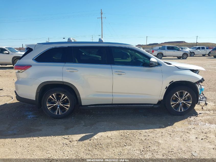 2016 Toyota Highlander Xle V6 VIN: 5TDKKRFHXGS503773 Lot: 43195234