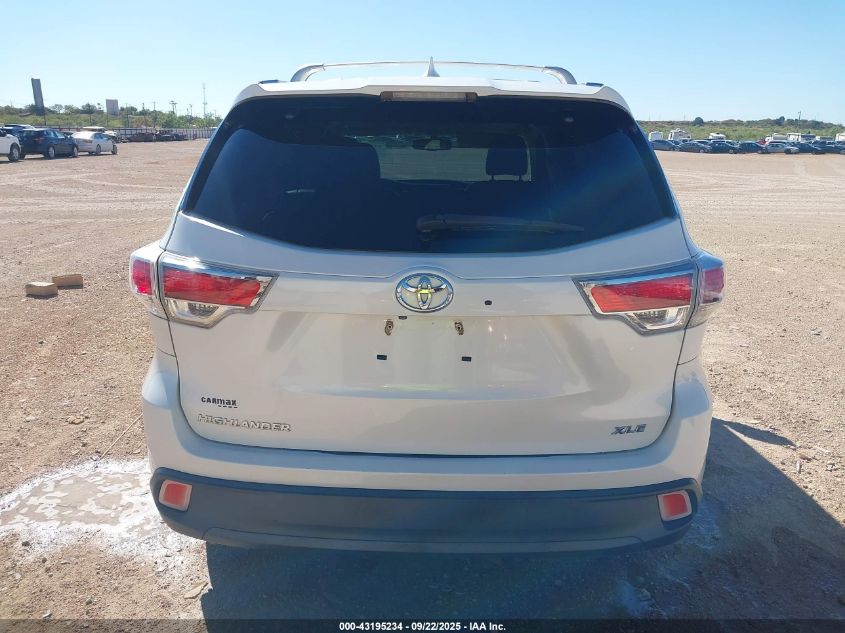 2016 Toyota Highlander Xle V6 VIN: 5TDKKRFHXGS503773 Lot: 43195234
