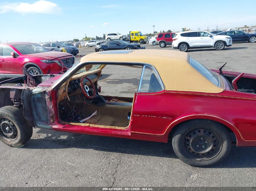 1967 Mercury Cougar VIN: 0000007F91C629927 Lot: 43195285