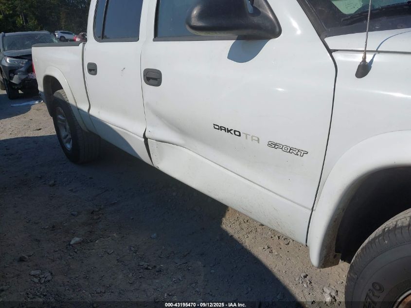 2002 Dodge Dakota Sport VIN: 1B7HL38N92S558657 Lot: 43195470