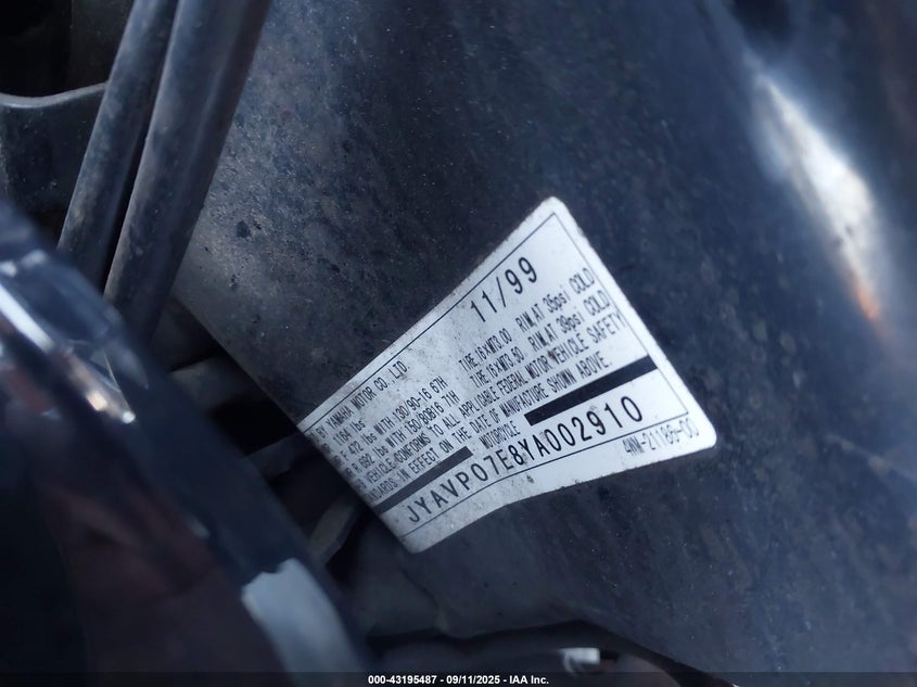 2000 YAMAHA XV1600 ATL JYAVP07E8YA002910