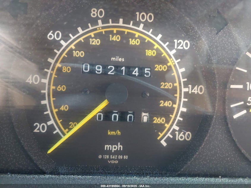 1989 Mercedes-Benz 560 Sel VIN: WDBCA39E9KA442765 Lot: 43195564