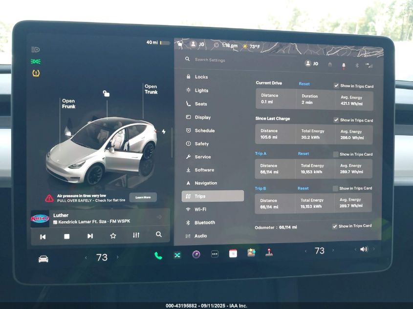 2022 Tesla Model Y Long Range Dual Motor All-Wheel Drive VIN: 7SAYGDEE1NF543976 Lot: 43195882