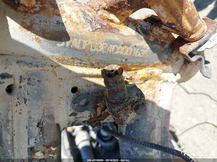 2012 Yamaha Xt1200Z VIN: JYADP03E4CA001635 Lot: 43195895