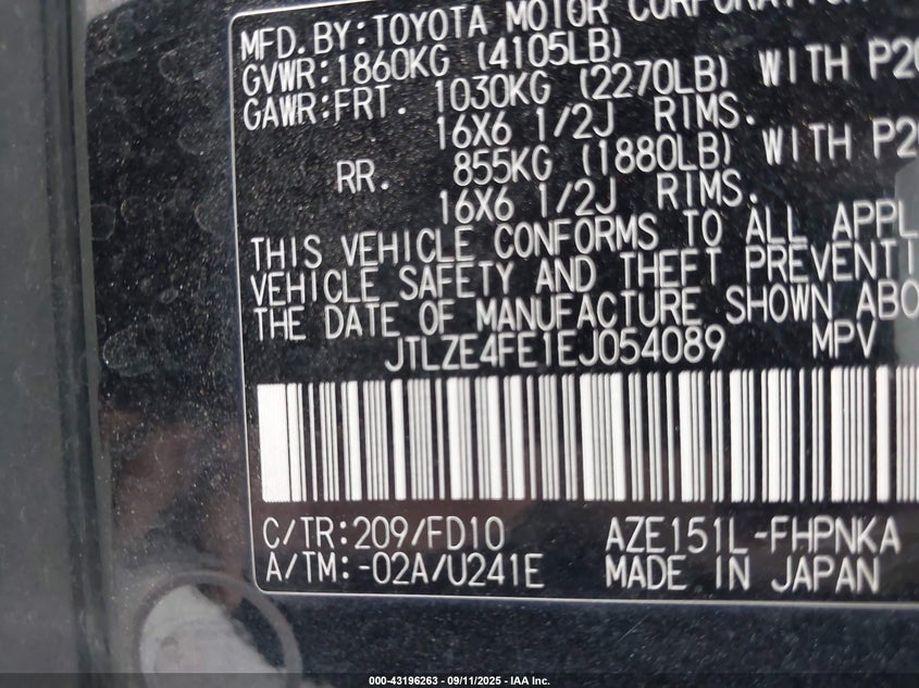 2014 TOYOTA SCION XB - JTLZE4FE1EJ054089