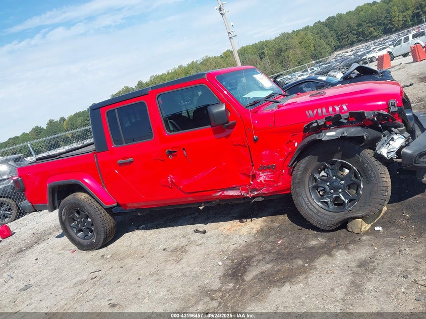 2023 Jeep Gladiator Willys 4X4 VIN: 1C6HJTAG1PL539188 Lot: 43196457