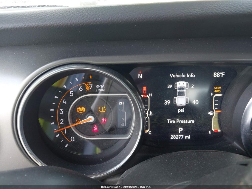 2023 Jeep Gladiator Willys 4X4 VIN: 1C6HJTAG1PL539188 Lot: 43196457