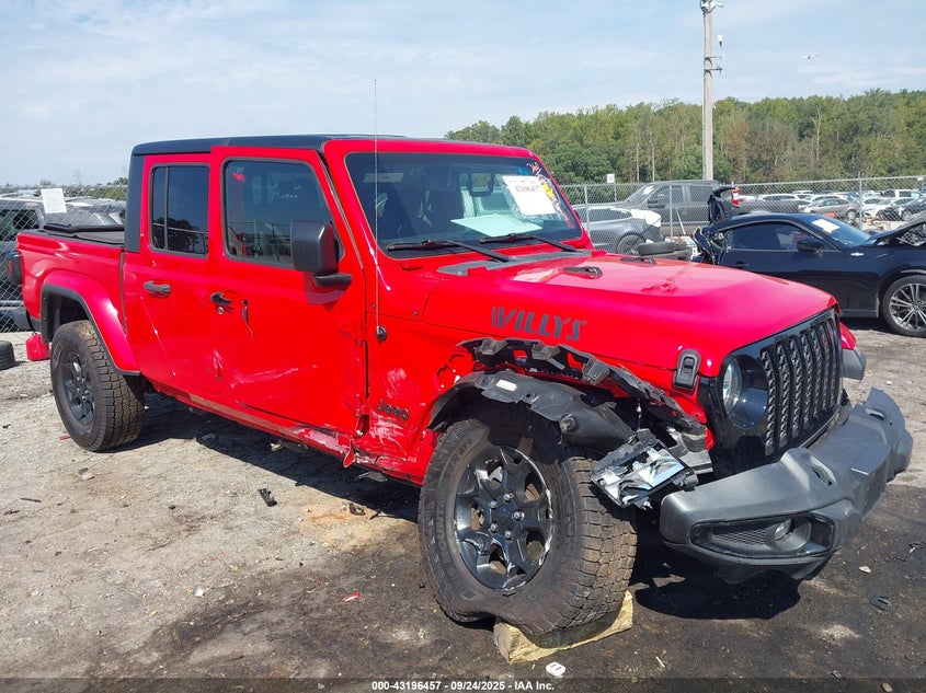 2023 Jeep Gladiator Willys 4X4 VIN: 1C6HJTAG1PL539188 Lot: 43196457