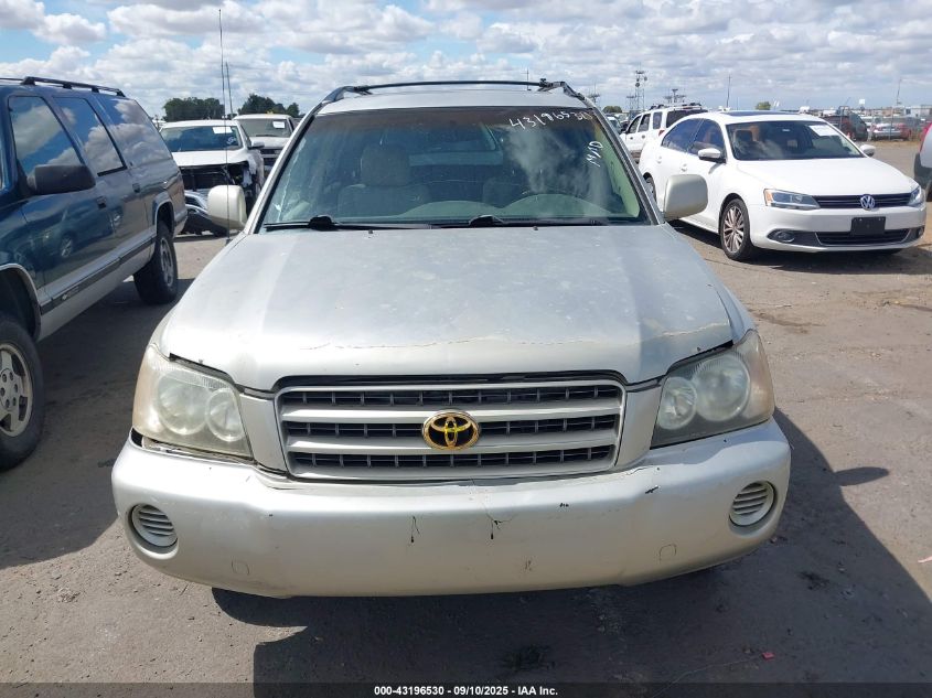 2003 Toyota Highlander V6 VIN: JTEGF21A530079004 Lot: 43196530